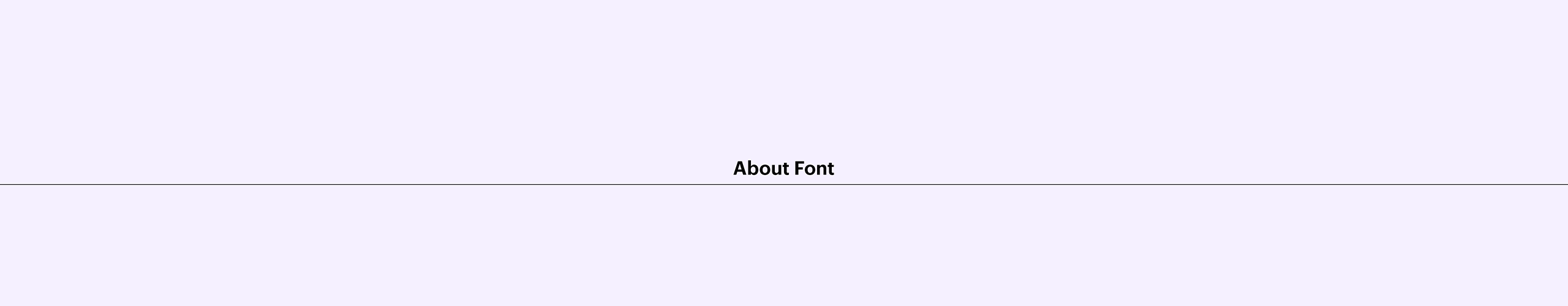 About font