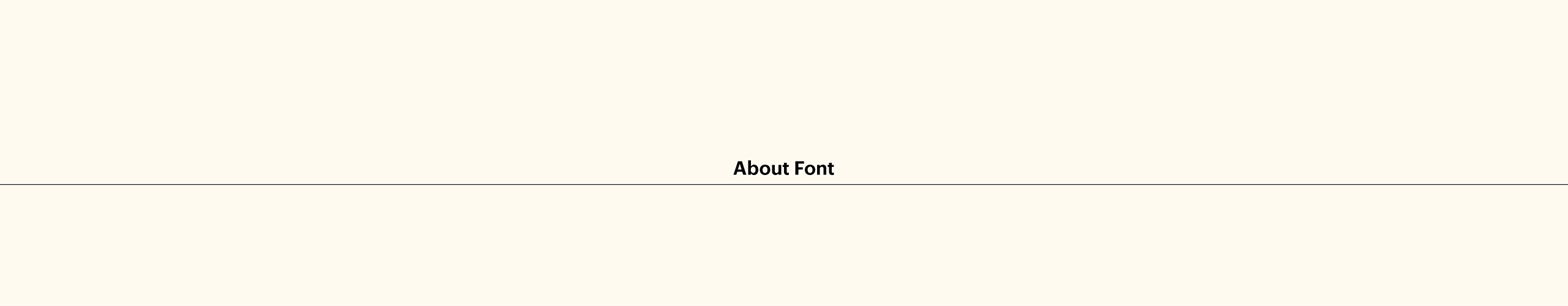 about font