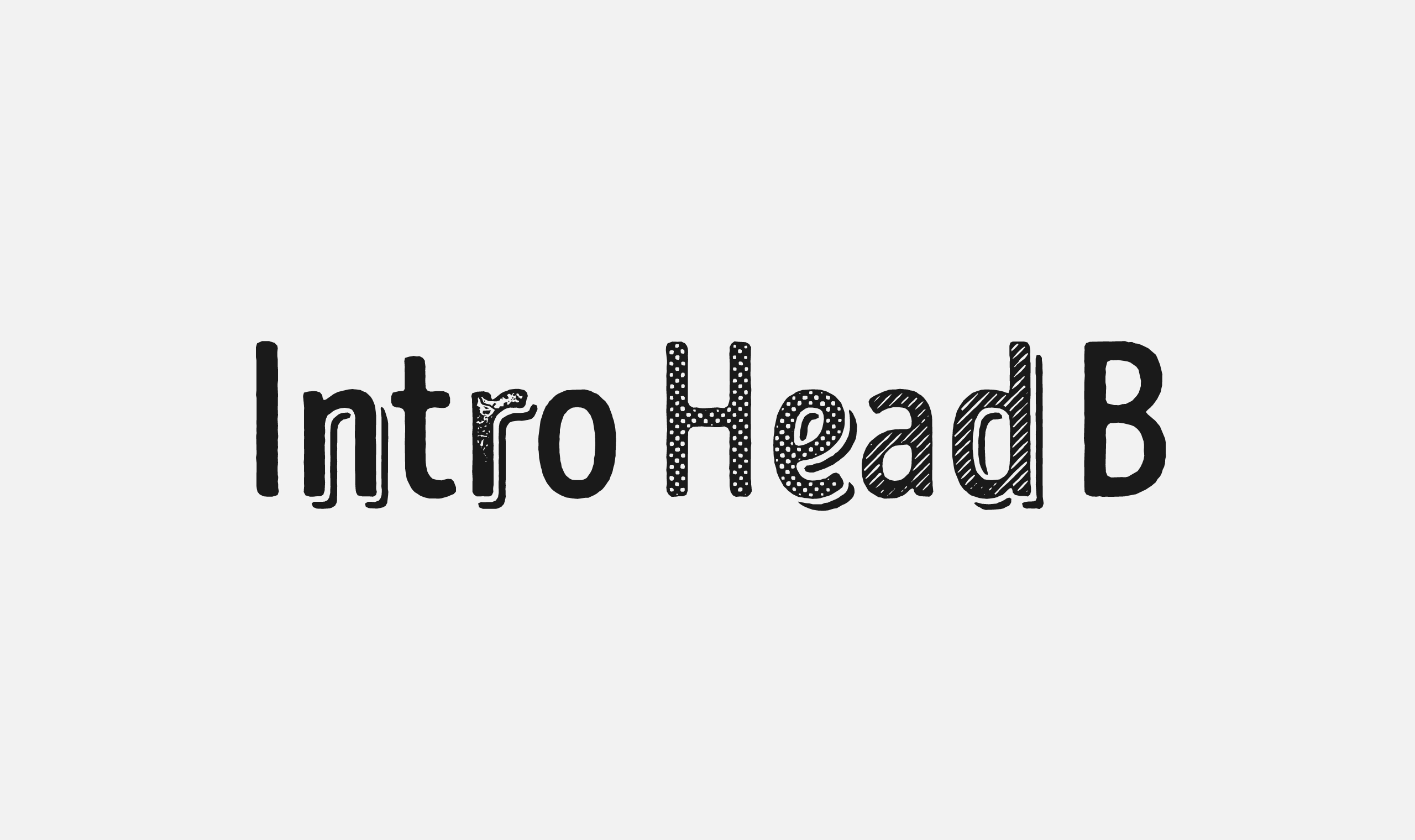 폰코, 폰트패브릭, Fontfabric, Intro Head B
