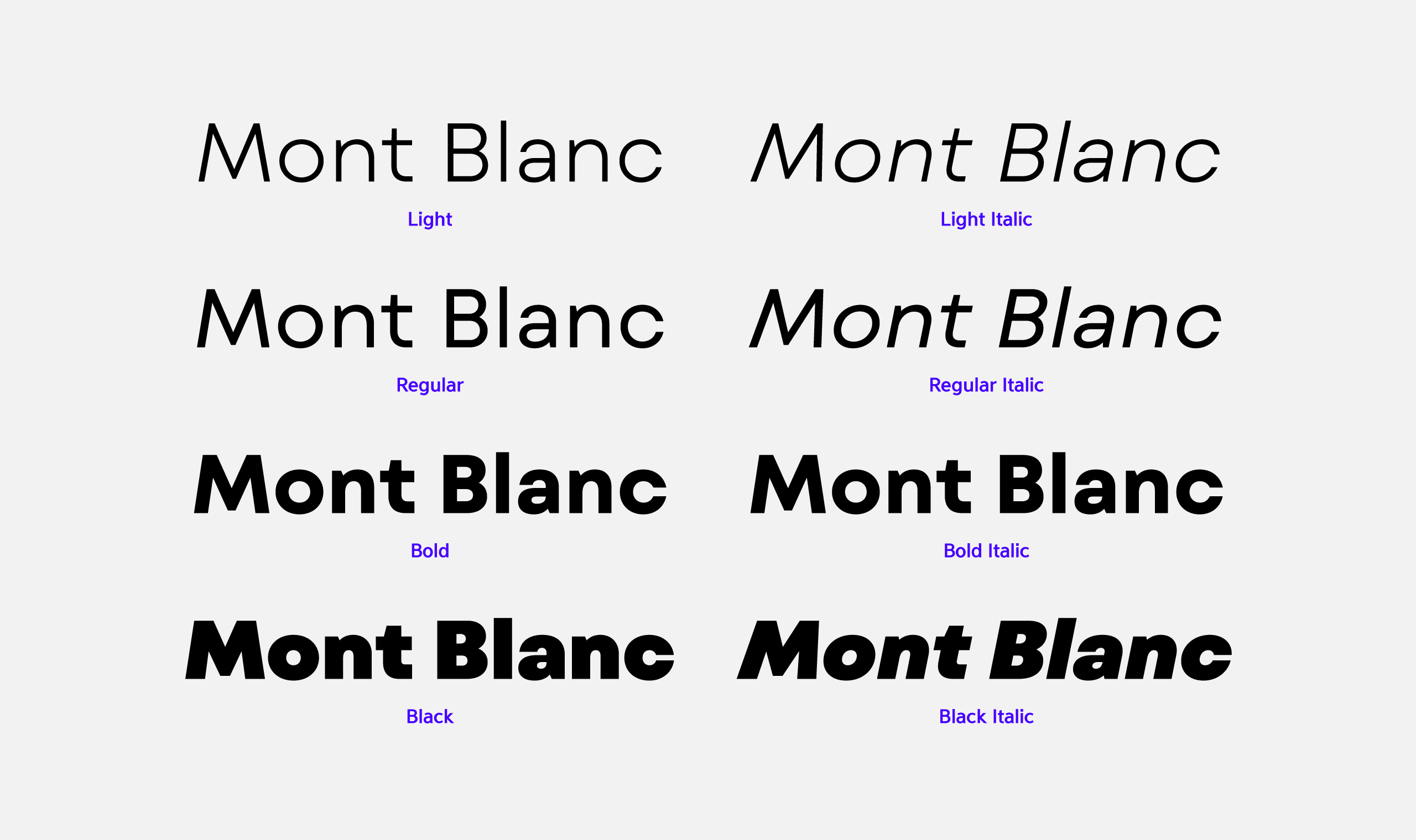 폰코, 폰트패브릭, Fontfabric, Mont Blanc