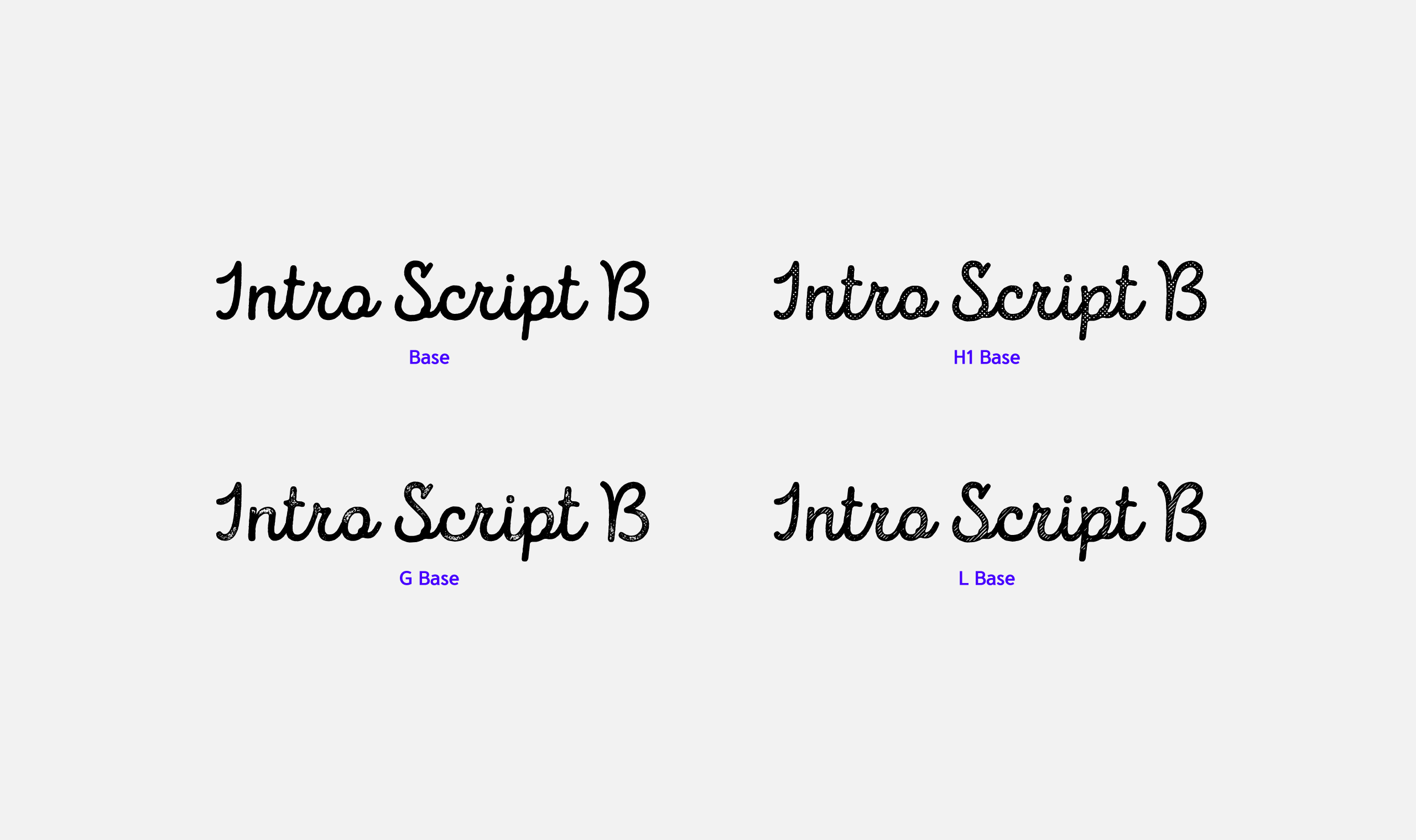 폰코, 폰트패브릭, Fontfabric, Intro Script B, 손글씨, 스크립트