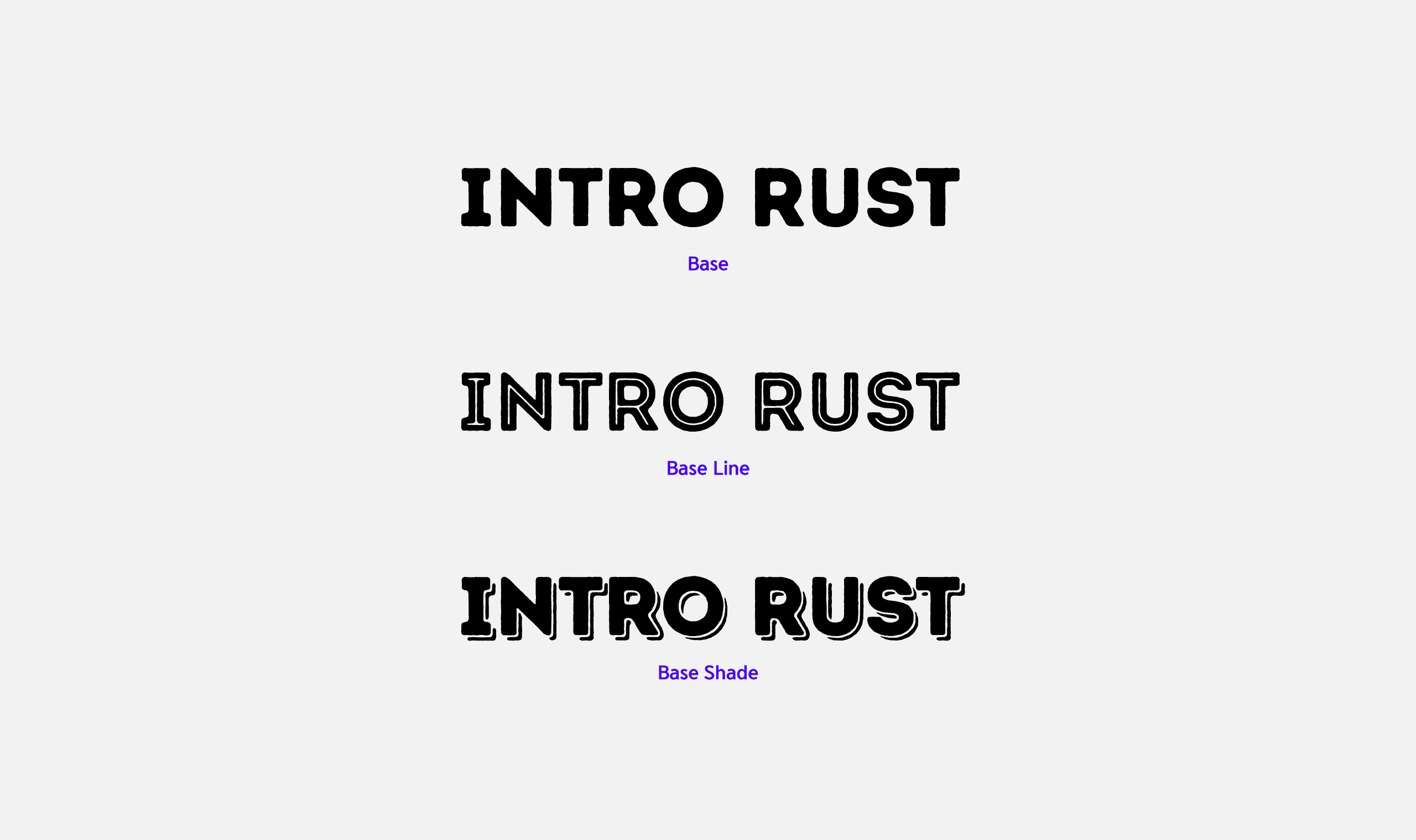 폰코, 폰트패브릭, Fontfabric, Intro Rust