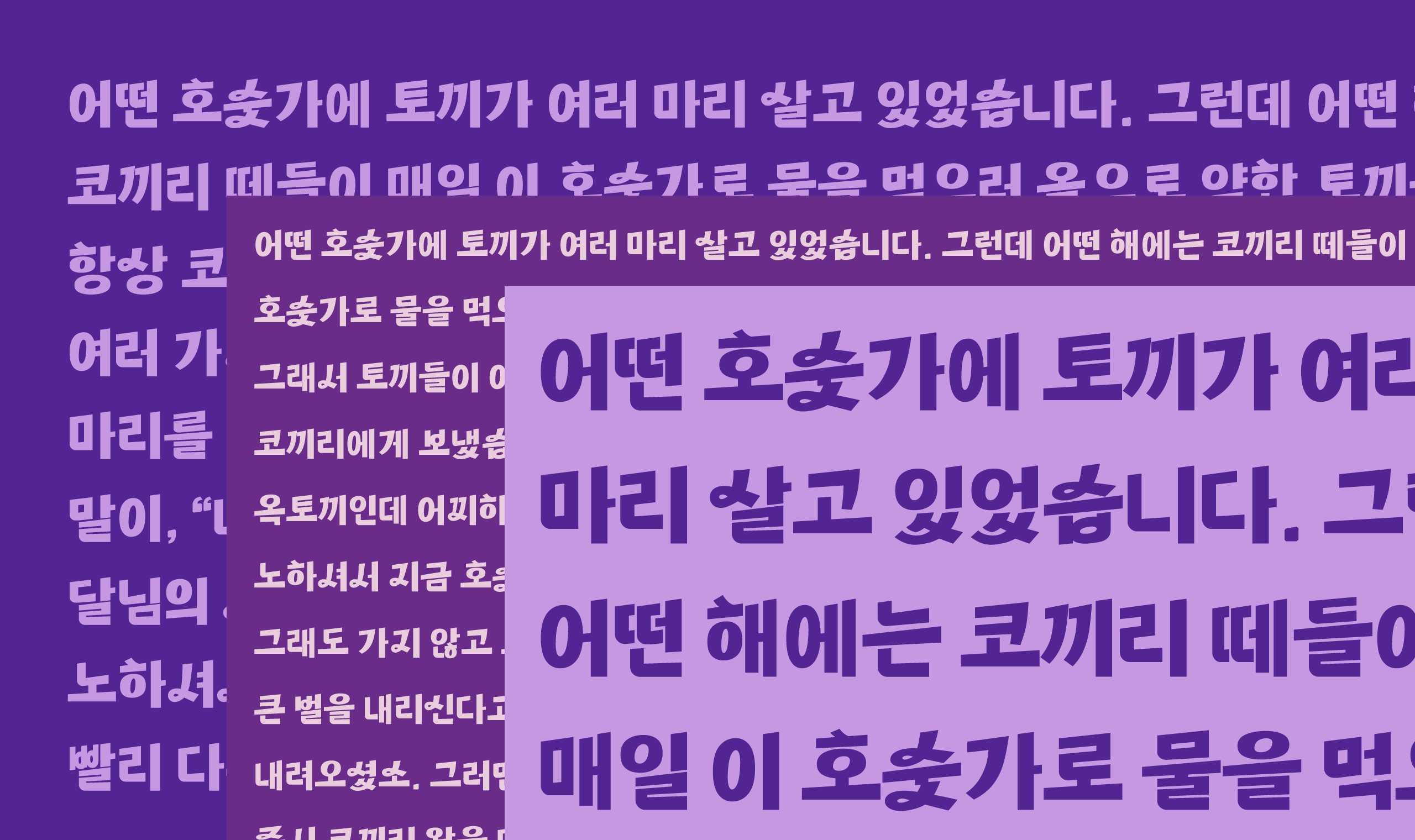 폰코, 무료폰트, HS산토끼체, 디스플레이