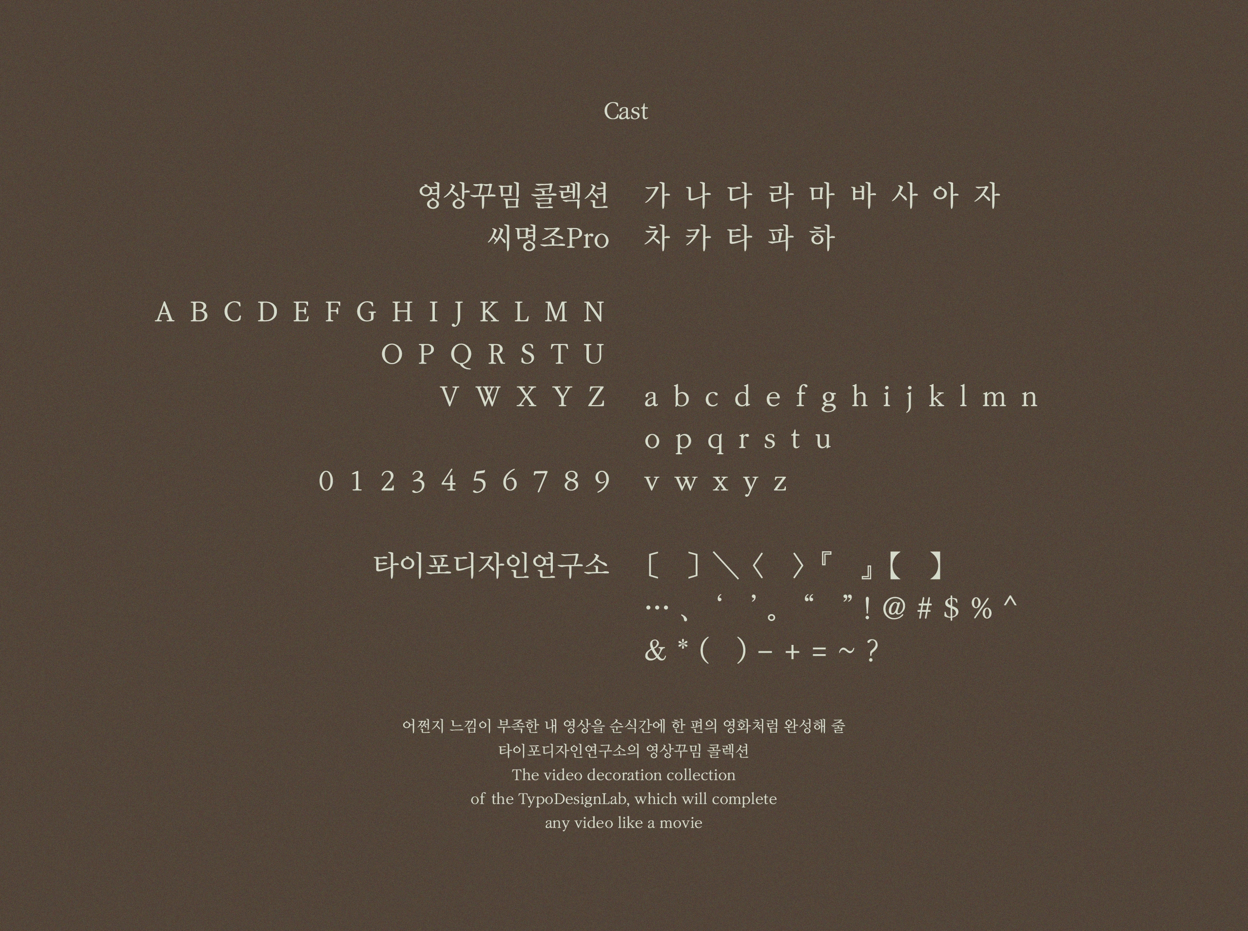 타이포디자인연구소 씨명조Pro