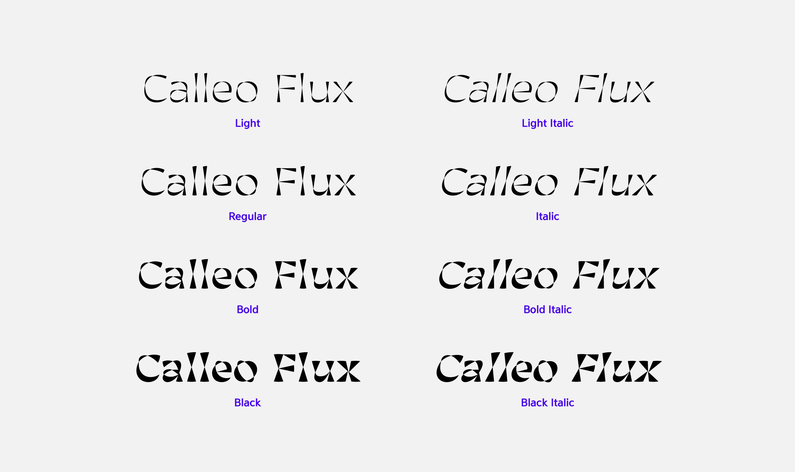 폰코, fontfabric, 폰트패브릭, Calleo Flux