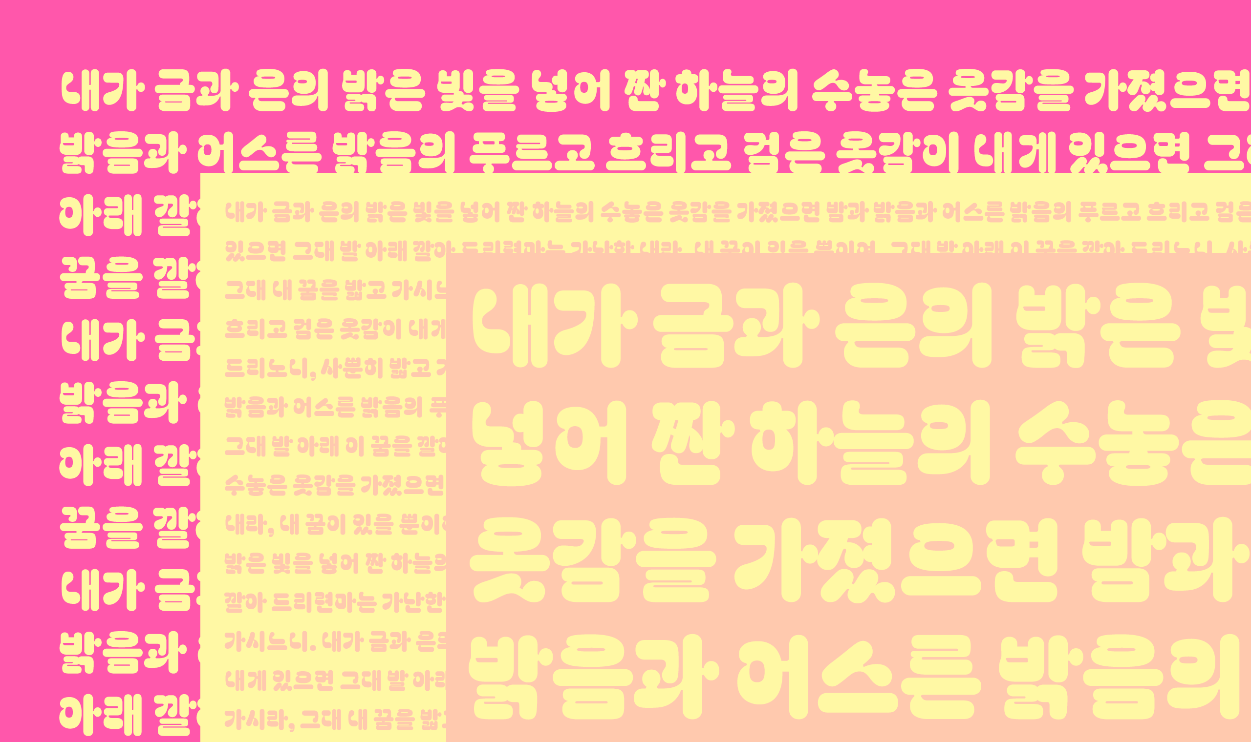 폰코, 무료폰트, JAMO, OFL, 베이글팻, Bagel Fat